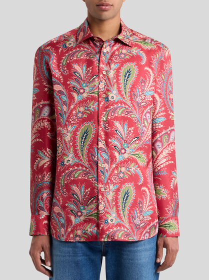 SILK SHIRT WITH PAISLEY PRINT