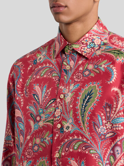 SILK SHIRT WITH PAISLEY PRINT