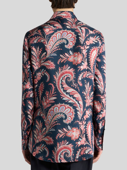 SILK SHIRT WITH PAISLEY PRINT