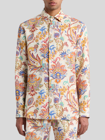 PRINTED LINEN SHIRT