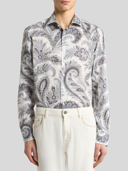 FLORAL PAISLEY COTTON SHIRT