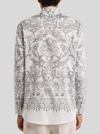 COTTON SHIRT WITH PLACED PRINT
