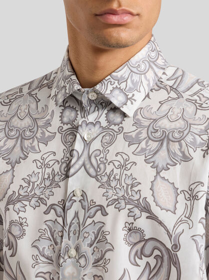 COTTON SHIRT WITH PLACED PRINT
