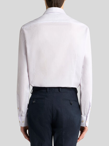 COTTON JACQUARD SHIRT WITH GECKO MOTIF