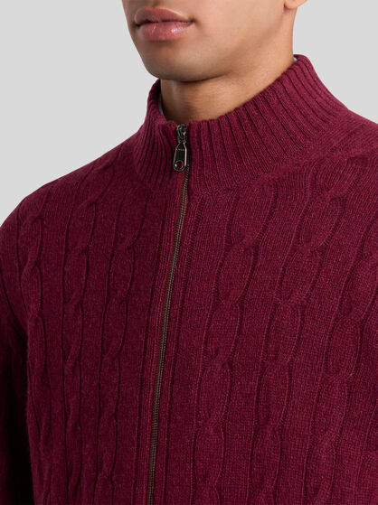 PLAIN-COLOURED CASHMERE CARDIGAN