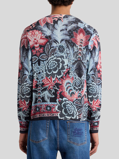 PRINTED SILK AND CASHMERE JUMPER
