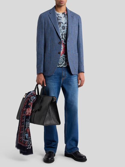 PRINTED SILK AND CASHMERE JUMPER