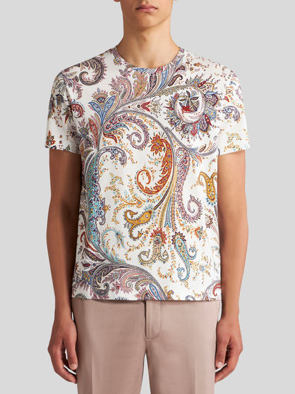 ETRO ペイズリープリント Tシャツ ベージュ 