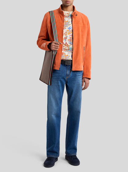 COTTON AND LINEN T-SHIRT WITH PRINT