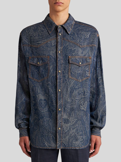 PAISLEY DENIM SHIRT