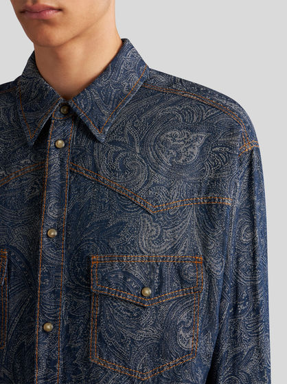 PAISLEY DENIM SHIRT