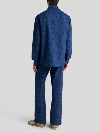 PRINTED DENIM OVERSHIRT