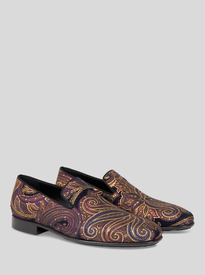 PAISLEY METALLIC JACQUARD LOAFERS