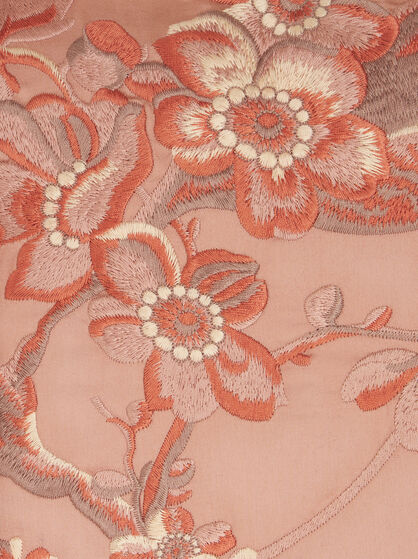 CUSHION WITH LEAFY FLORAL MOTIF
