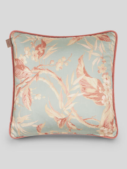 CUSHION WITH LEAFY FLORAL MOTIF