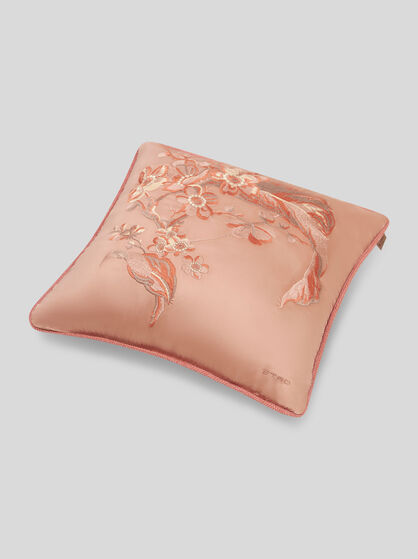 CUSHION WITH LEAFY FLORAL MOTIF