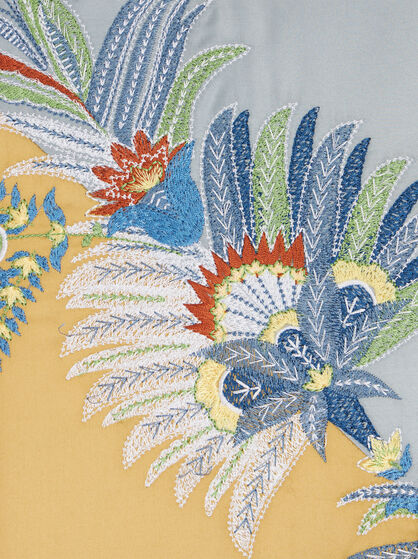 FLORAL EMBROIDERED CUSHION