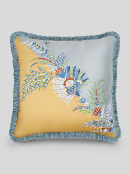 FLORAL EMBROIDERED CUSHION