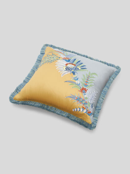 FLORAL EMBROIDERED CUSHION