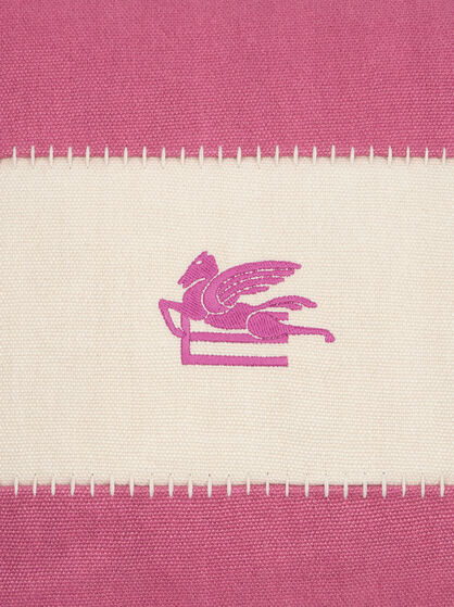 LINEN CUSHION WITH EMBROIDERED PEGASO