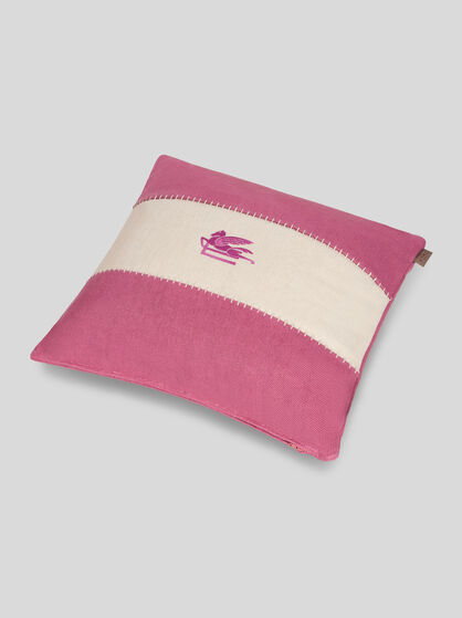 LINEN CUSHION WITH EMBROIDERED PEGASO