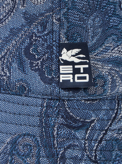 JACQUARD DENIM BUCKET HAT