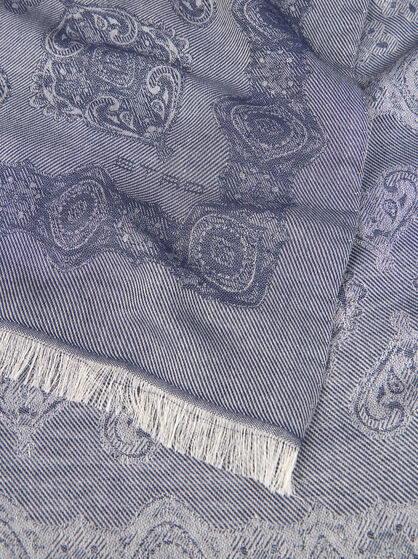 COTTON AND CASHMERE SCARF WITH PRINT