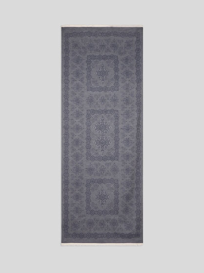 COTTON AND CASHMERE SCARF WITH PRINT