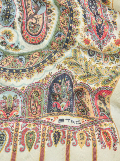 PRINTED SILK AND CASHMERE SCARF