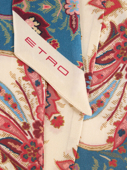 SILK PAISLEYINA WITH PLACED PRINT