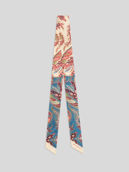 SILK PAISLEYINA WITH PLACED PRINT