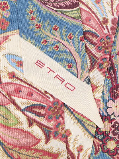 SILK PAISLEYINA WITH PLACED PRINT