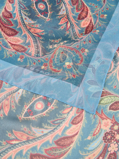 SILK SHAWL WITH PLACED PRINT