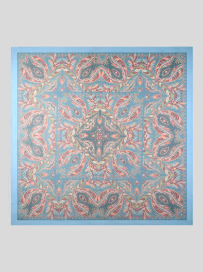 SILK SHAWL WITH PLACED PRINT