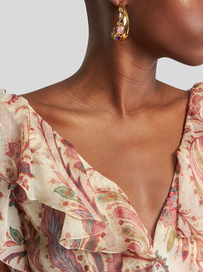 PAISLEY EARRINGS WITH CRYSTALS