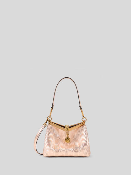 SMALL METALLIC LEATHER VELA BAG