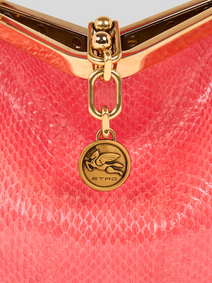 SMALL VELA BAG IN FINE ELAPHE SNAKESKIN