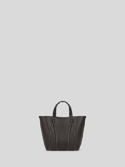 ETRO ESSENTIAL MINI LEATHER TOTE BAG WITH THREADING