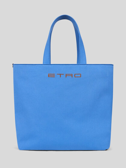 ETRO X AGOSTINO IACURCI LARGE CANVAS TOTE BAG