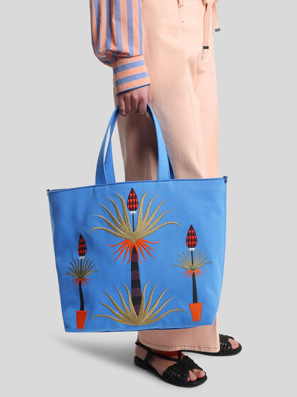 ETRO X AGOSTINO IACURCI LARGE CANVAS TOTE BAG