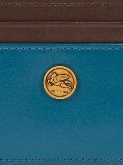 TWO-TONE LEATHER CARD HOLDER