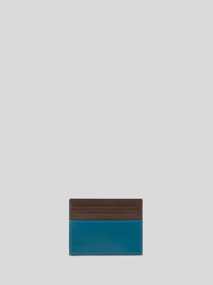 TWO-TONE LEATHER CARD HOLDER