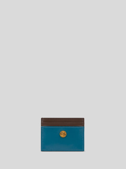 TWO-TONE LEATHER CARD HOLDER
