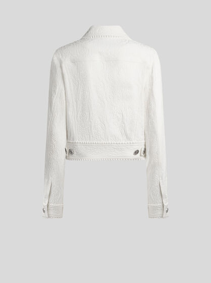 CROPPED PAISLEY JACQUARD JACKET