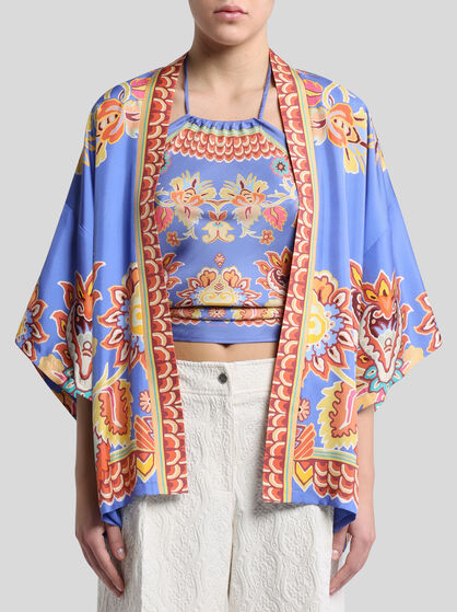 SILK TWILL KESA WITH PRINT