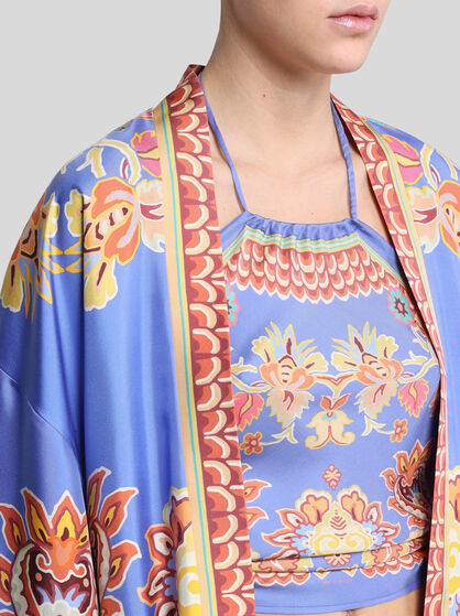 SILK TWILL KESA WITH PRINT
