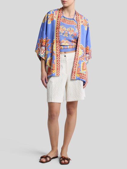 SILK TWILL KESA WITH PRINT