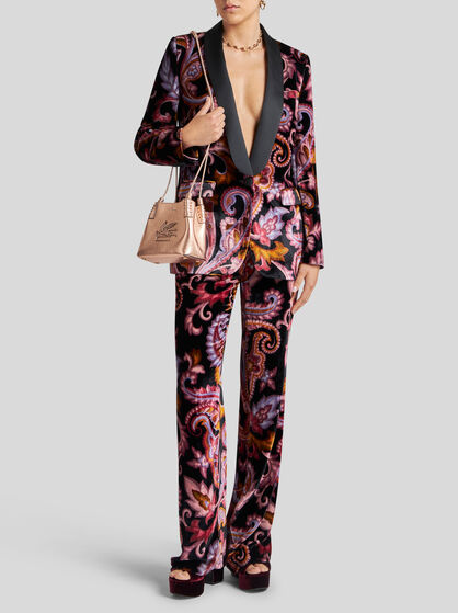 VELVET JACKET WITH PRINT