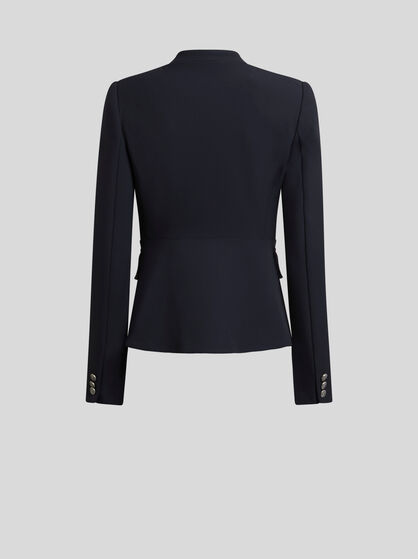 SINGLE-BREASTED JACKET WITH PEPLUM DETAIL
