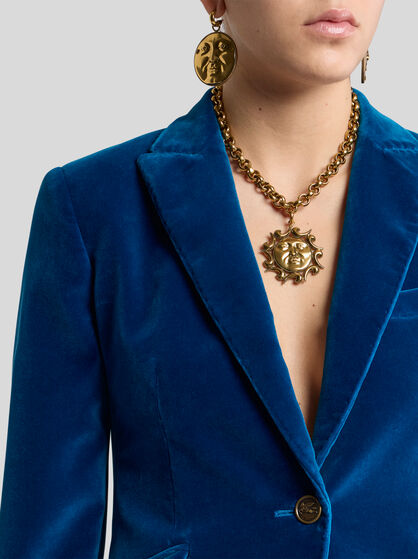 SINGLE-BREASTED VELVET JACKET